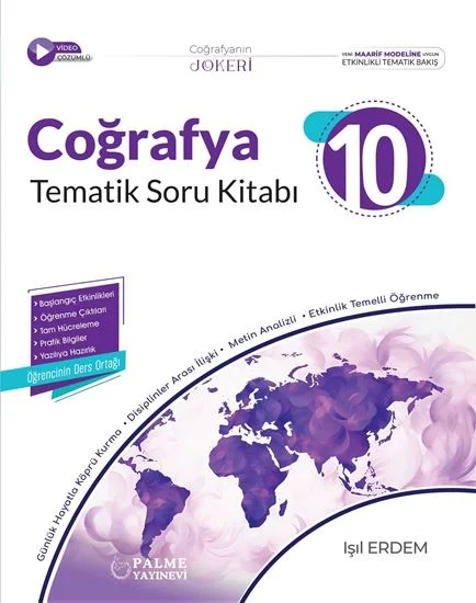 Palme Yayınevi 10.SINIF JOKER COĞRAFYA SORU KİTABI TEMATİK *YENİ MÜFREDAT*