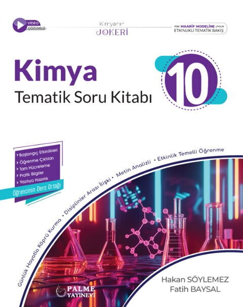 Palme Yayınevi 10.SINIF JOKER KİMYA SORU KİTABI TEMATİK *YENİ MÜFREDAT *