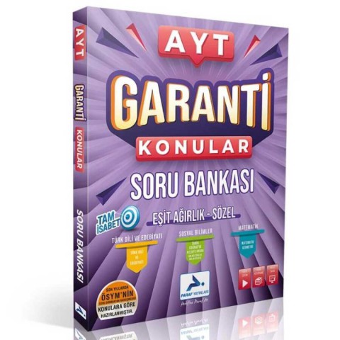 Paraf Yayınları  Ayt Garanti Konular Soru Bankası Eşit Ağırlık