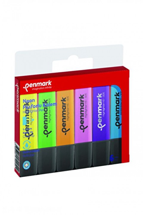 Penmark Highlighter Neon Fosforlu Kalem 6 Renk