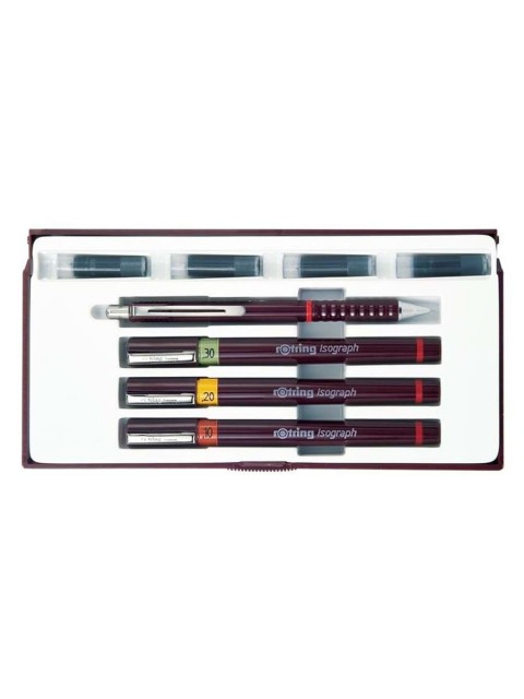 Rotring Rapido Isograph Set (0.2-0.4-0.6)+tikky 0.5