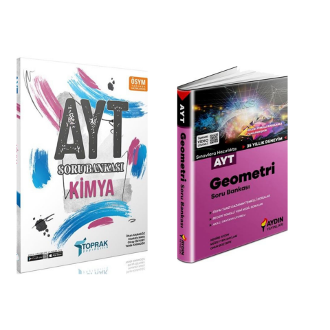 Toprak  Yayınları  Ayt Kimya  & Aydın  Yayınları  Ayt Geometri Soru Bankası