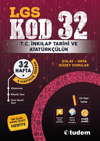 Tudem Lgs 8. Sınıf T.c. İnkılap Tarihi Ve Atatürkçülük Kod 32