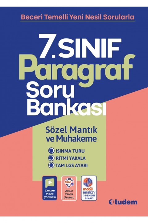 Tudem Yayınları 7. Sınıf Paragraf Soru Bankası