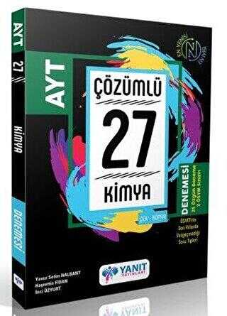 Yanıt Yayınları Yanıt Ayt Çözümlü 27 Kimya Branş Denemesi